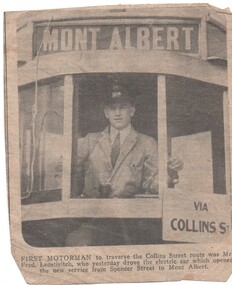 first passenger tram in Collins St