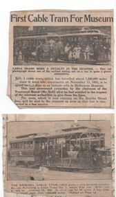 "First Cable Tram for Museum"
