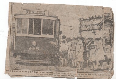 One man trams - their disadvantage when crowded
