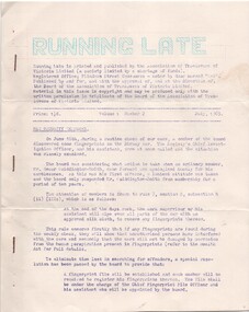 "Running Late"