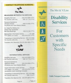 "Disability Services - for Customers with Specific Needs"