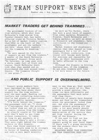 "Tram Support News", "Secretary's Newsletter"