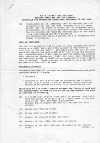 "PTU (Tram and Bus Division) - working party met and put forward proposals for Enterprise Bargaining Agreement in Met Tram", "Met Tram - Revised EBA Proposal"