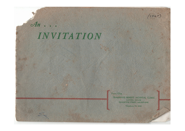 "An Invitation from the Tramways Benefit Hospital Clinic"