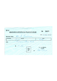 Document - Form/s, Melbourne & Metropolitan Tramways Board (MMTB), 1970