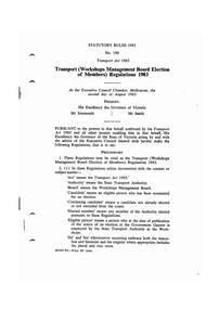 "Statutory Rules 1983 - Transport (Workshops Management Board Election of Members) Regulations 1983"