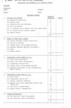 "W Tram driving certificate assessment"