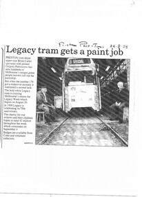 "Legacy  tram gets a paint job"