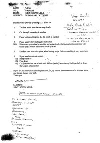"Instruction re Blind cars, W class"