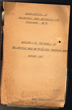 "Consolidation of Melbourne and Metropolitan Tramway Acts