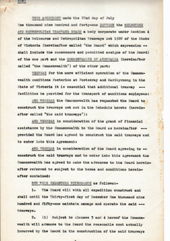 "Agreement between MMTB and the Commonwealth of Australia