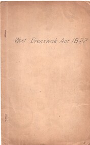 "West Brunswick Act 1922"