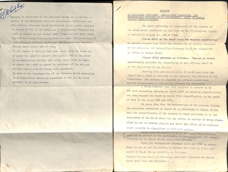 "re Municipal Officers Association (MMTB Sub-Branch) - right to appeal against classification."