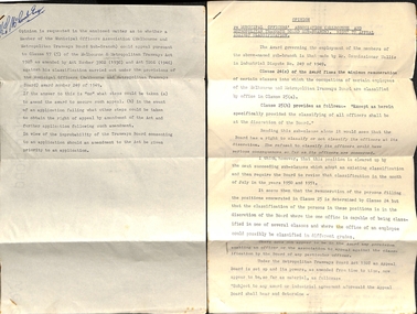 "re Municipal Officers Association (MMTB Sub-Branch) - right to appeal against classification."