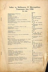 "Index to Melbourne & Metropolitan Tramways Act, 1928 - No. 3732"
