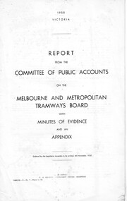 "Report from the Committee of Public Accounts  of the MMTB