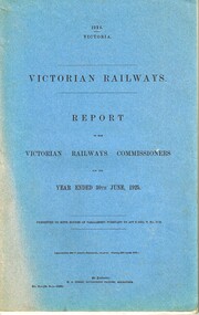 Victorian Railways - Report of the Victorian Railways Commissioners