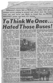 "To think we once hated those buses"