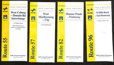 Timetables - set of four The Met