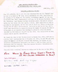 "AETA Z  Tour Bookings (28/6/1975) - First private charter Run"