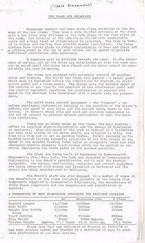 "New Trams for Melbourne", "Electric Traction May 1973"