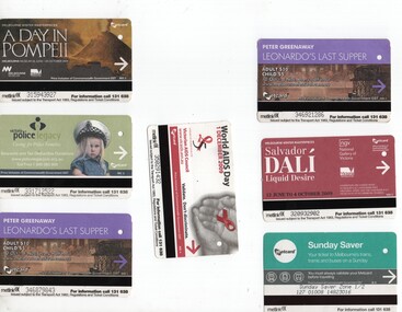 Set of seven Metcard tickets
