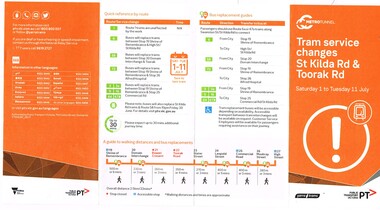 "Tram service changes St Kilda Rd & Toorak Rd"