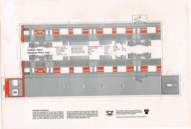 Leisure object - Cardboard Model, Ministry of Transport, Victorian Railways Board, mid 1970's?