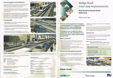 "Bridge Road tram stop improvements"