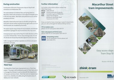 "Macarthur Street tram improvements"