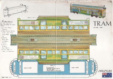 Leisure object - Cardboard Model Tram, Andrew Stuart Smith, mid to late 1980's