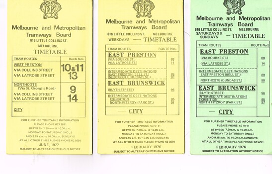 "MMTB Tram Timetables"