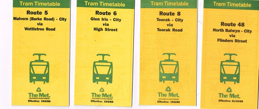 "The Met Tram Timetable"