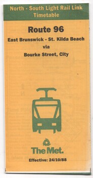 "The Met Tram Timetable"