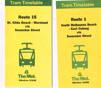 "The Met Tram Timetable"
