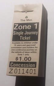 The Met, Zone 1 Single Journey Ticket