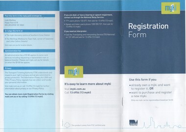"Myki Registration Form"