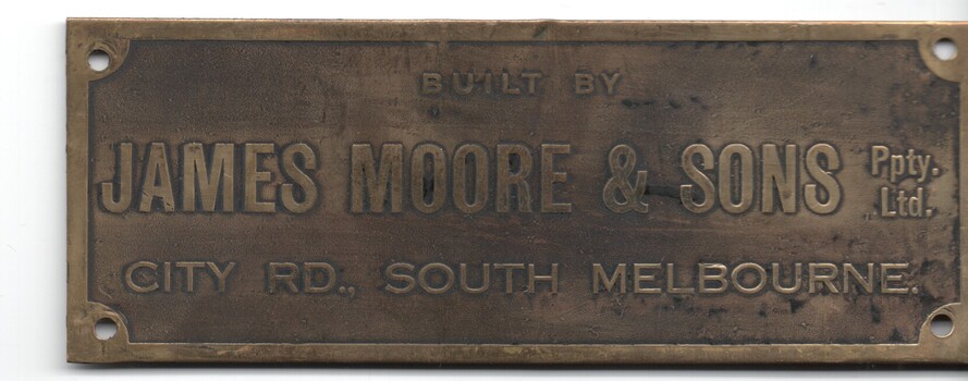 "Built by JAMES MOORE & SONS Ppty Ltd.