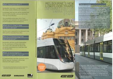 "Melbourne's new low floor trams information for Yarra Trams Staff"