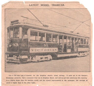 "Latest Model Tramcar"