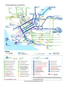 Melbourne tram network - Yarra and M>Tram