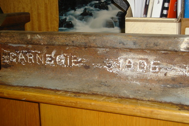 rail used in the construction of Essendon depot in 1906
