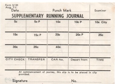 "Supplementary Running Journal"