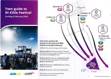 "Tram guide to St Kilda Festival"