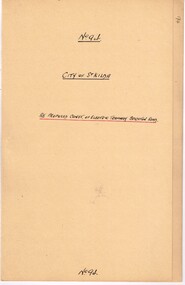 "City of  St Kilda / Re proposed construction of electric tramway Brighton Road"