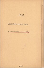 "Coburg Tramway Employees Band / Re Loan to the Band of sum of L300"