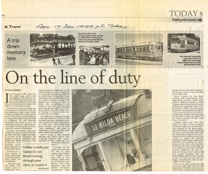 "On the line of duty"