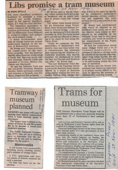 "Libs promise a tram Museum"