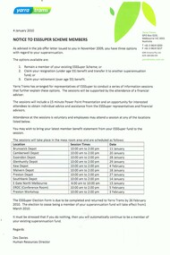 "Notice to ESSuper Scheme Members"