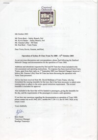 "Operation of Sydney R Class Tram No. 1808 - 12 October 2003"